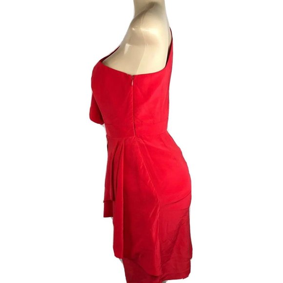 Shoshanna Red One-Shoulder Mini Dress - Picture 8 of 13